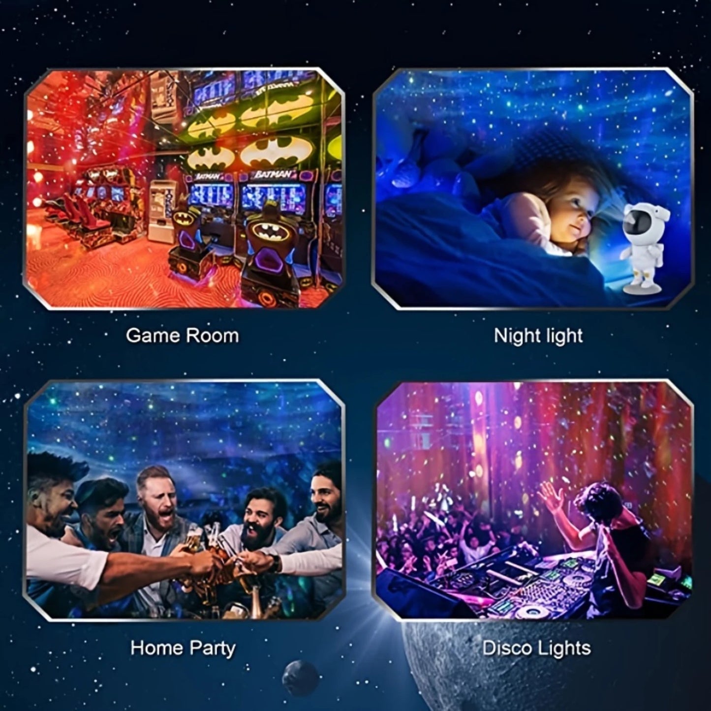 Starry Sky Projector Galaxy Night Light - Astronaut Space Buddy Projector, Starry Sky Nebula Ceiling LED Light With Timer And Re